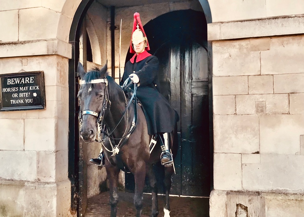 British Royal Guard on horseback